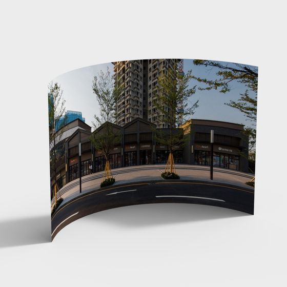 Modern Commercial Street 3D model