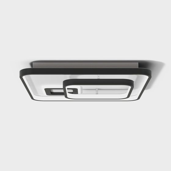 Stylish Square Chandelier 3D model for Modern Spaces