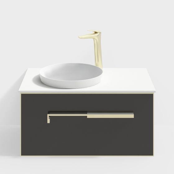 Stylish Bathroom Cabinet 3D model for Contemporary Spaces