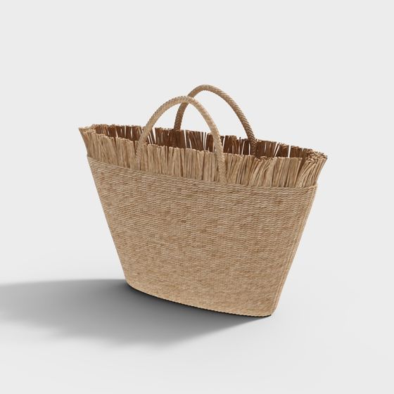 Beachy Basket 3D model for Creative Projects