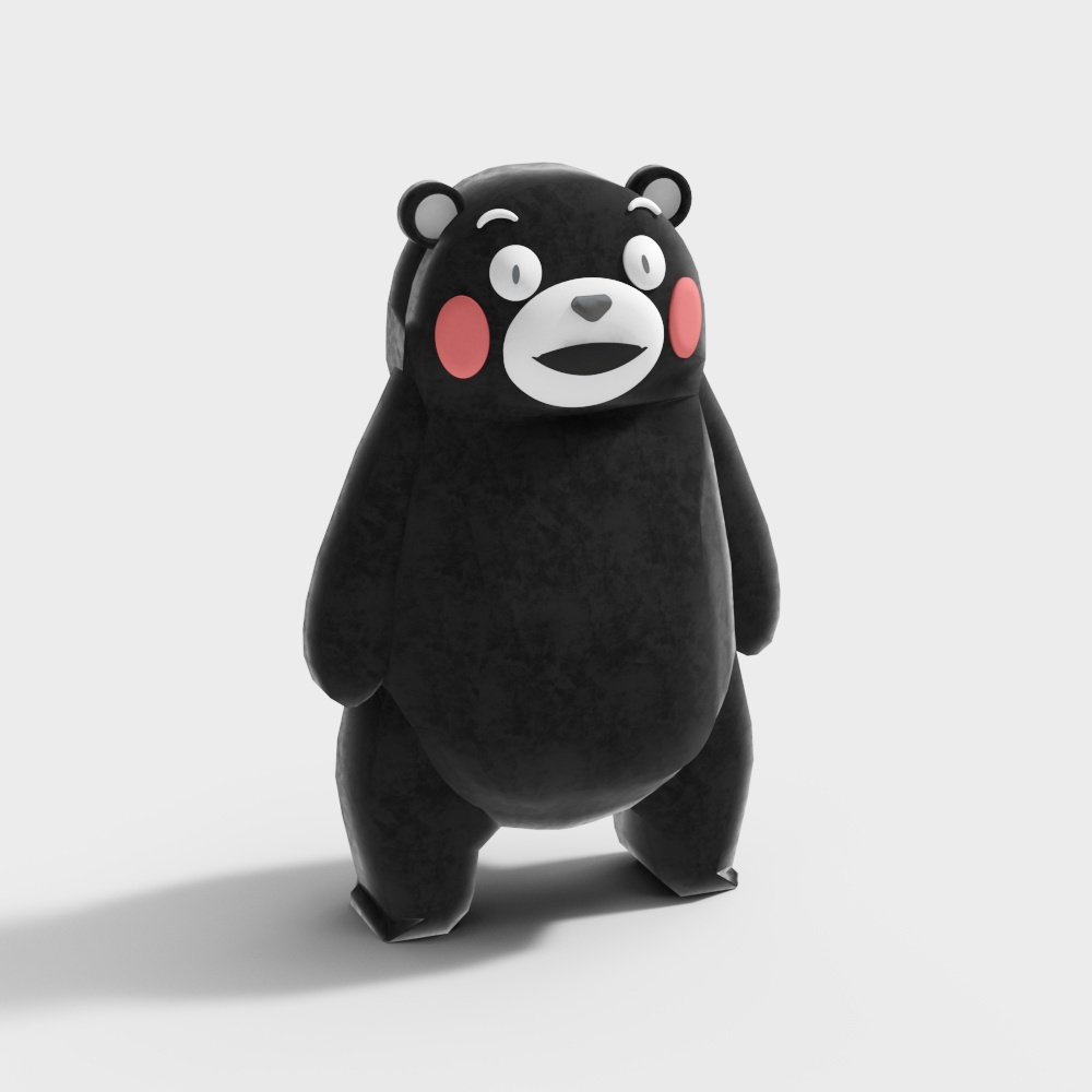 Charming Bear 3D Model – Low-Poly Animated Character