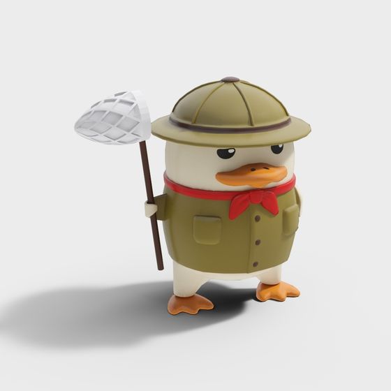 Adventurous Duck 3D model for Creative Projects