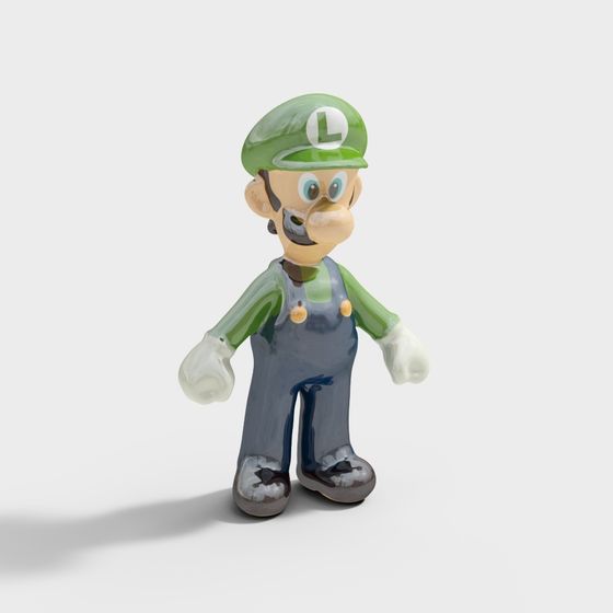 Luigi 3D Model - Low Poly and High Detail