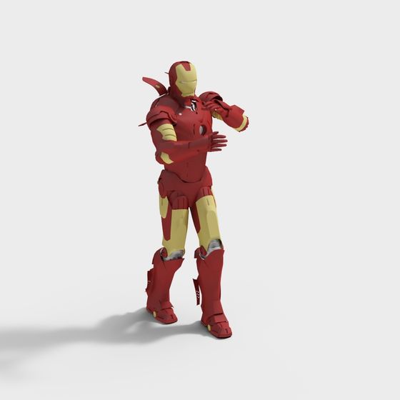 Low-Poly Iron Man 3D model with High Detail