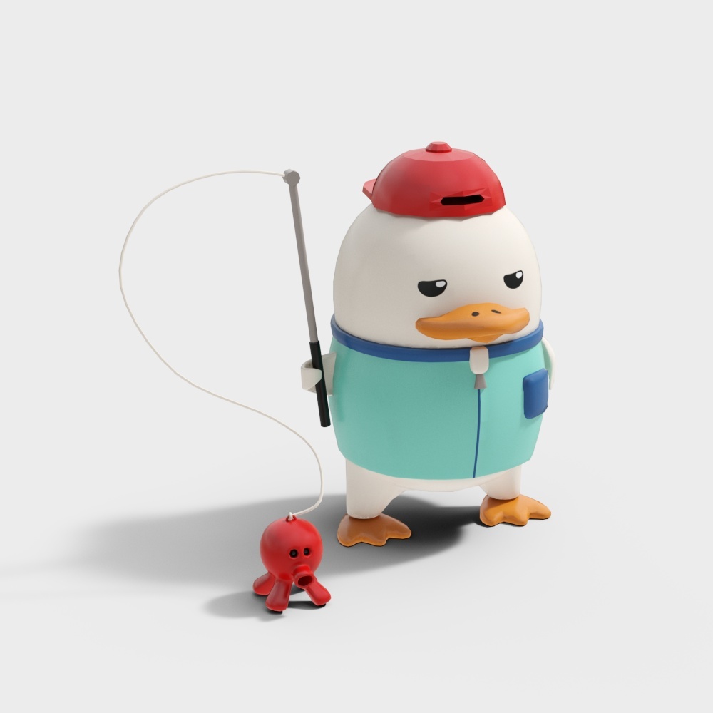 현대 어린이 오리 인형