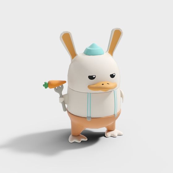 Mr. Carrot Low-Poly 3D model