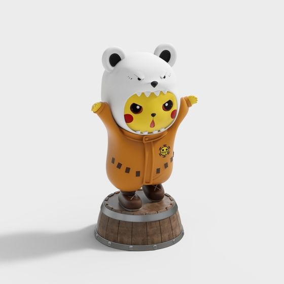 Modern Pikachu Toy Figure 3D Model for Fun Spaces