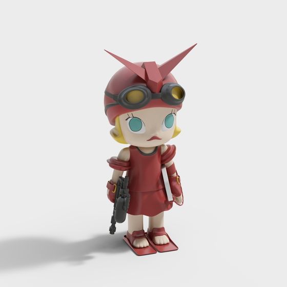 Stylish Future Warrior 3D model