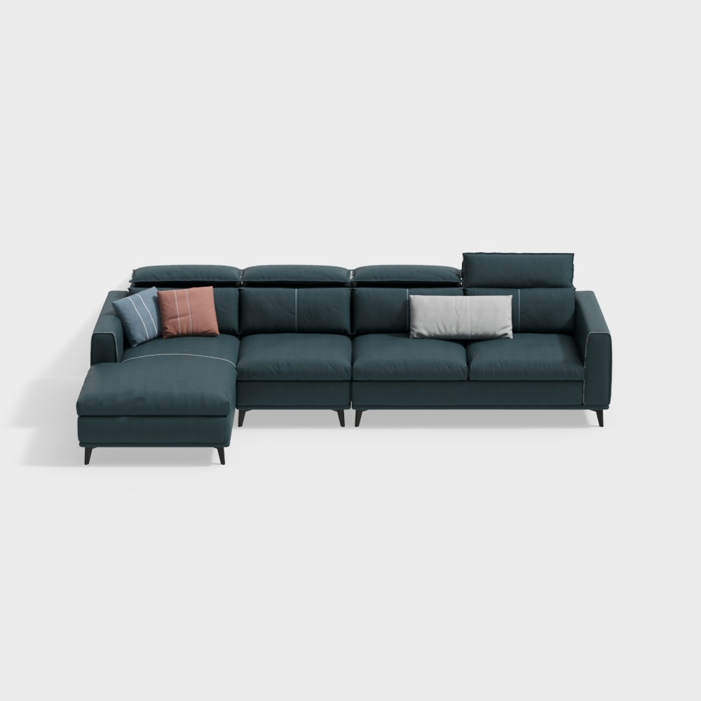 Little yellow horse furniture + 4 series + minimalist L-shaped corner sofa + 18-A2-C1