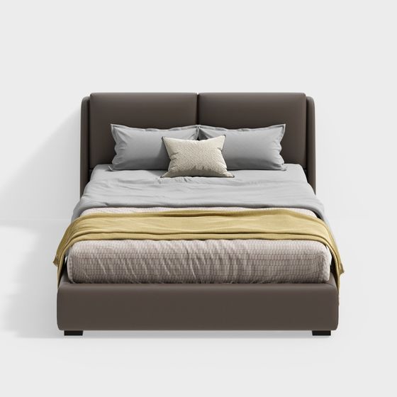 Modern Minimalist 3D Bed Model