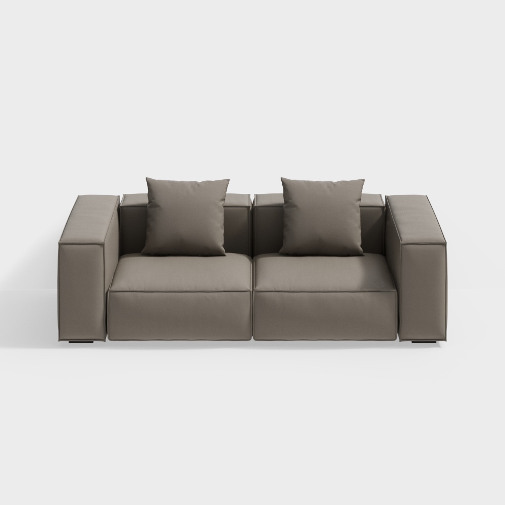 Muebles de caballo amarillo + 4 series + sofá multi persona minimalista de bloque de tofu italiano + 50-A1-A5