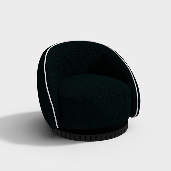 Elegant Low-Poly Armchair 3D model