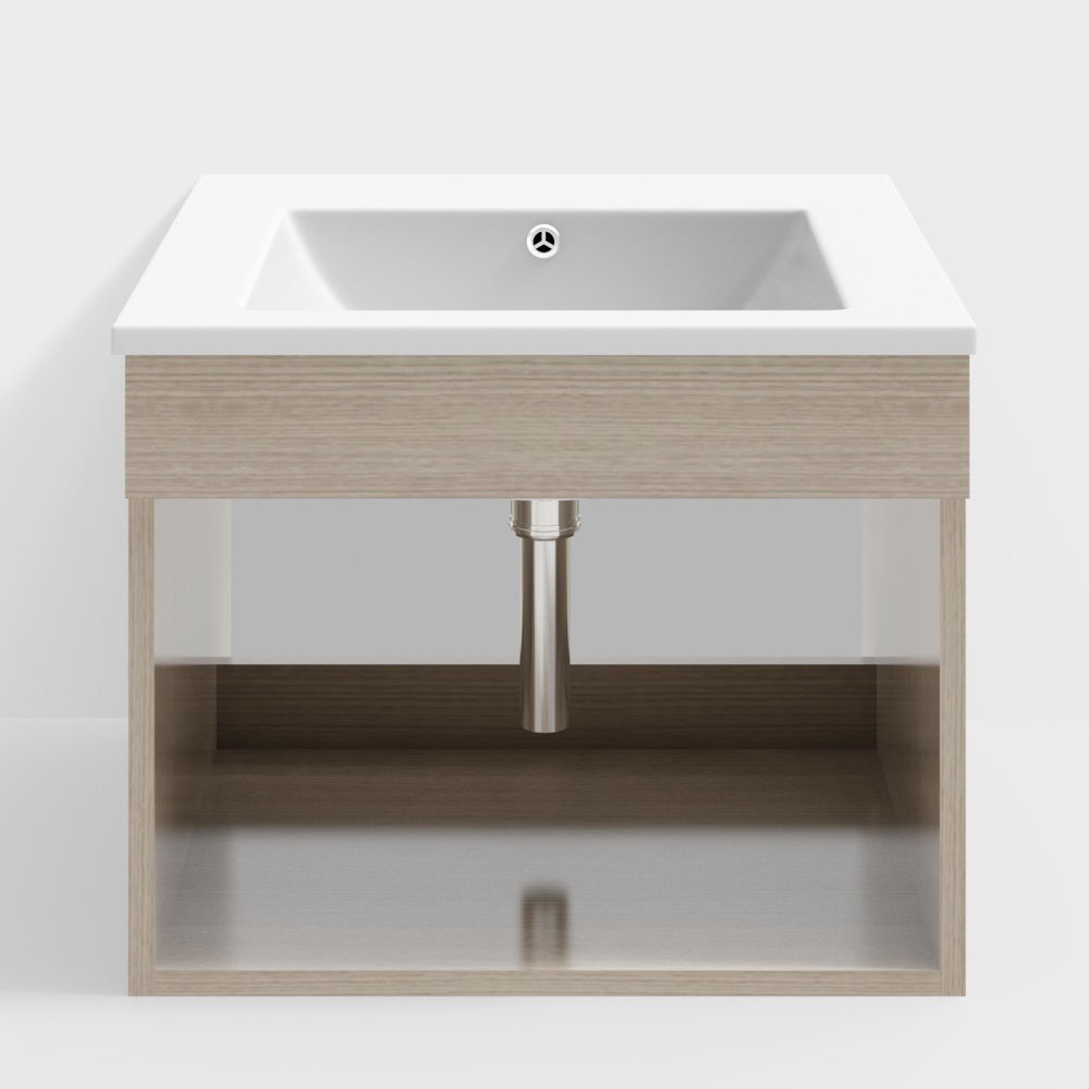 600,Square Basin Hotel Bathroom Cabinet