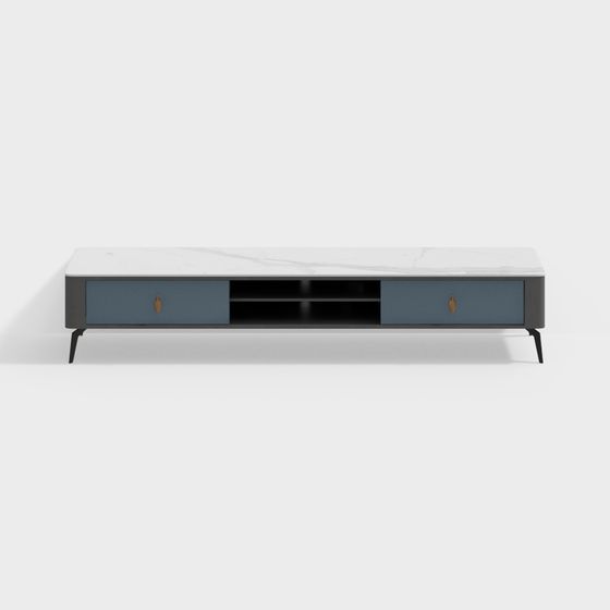 Elegant Minimalist TV Cabinet 3D model
