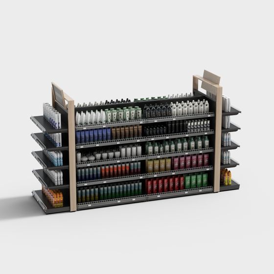 Grocery Shelf Display 3D model