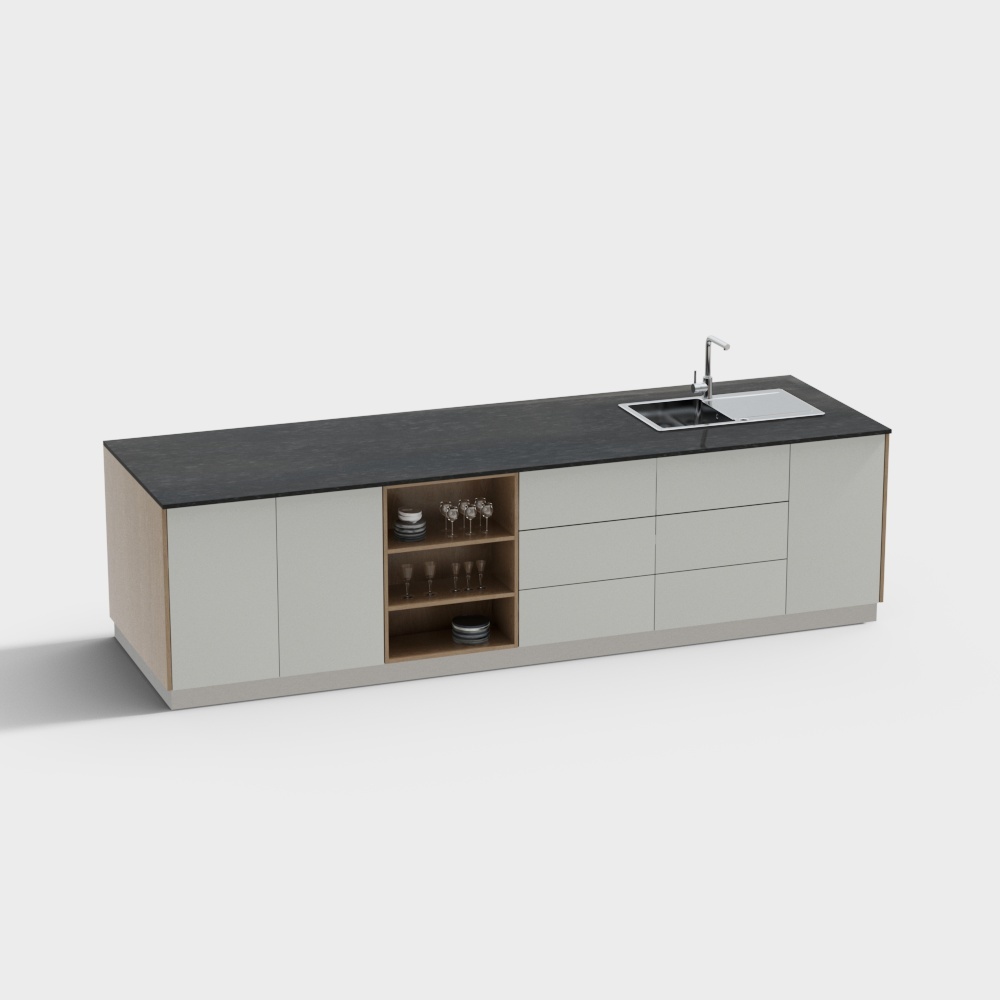 Isla de cocina moderna - wx