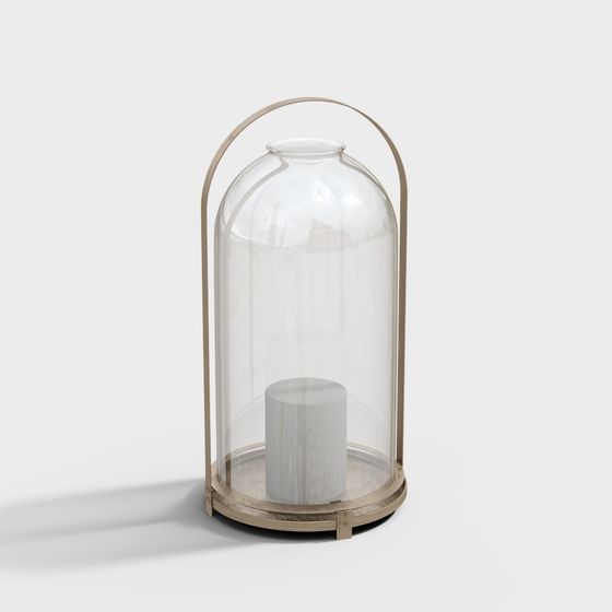 Elegant Glass Dome 3D model for Modern Spaces