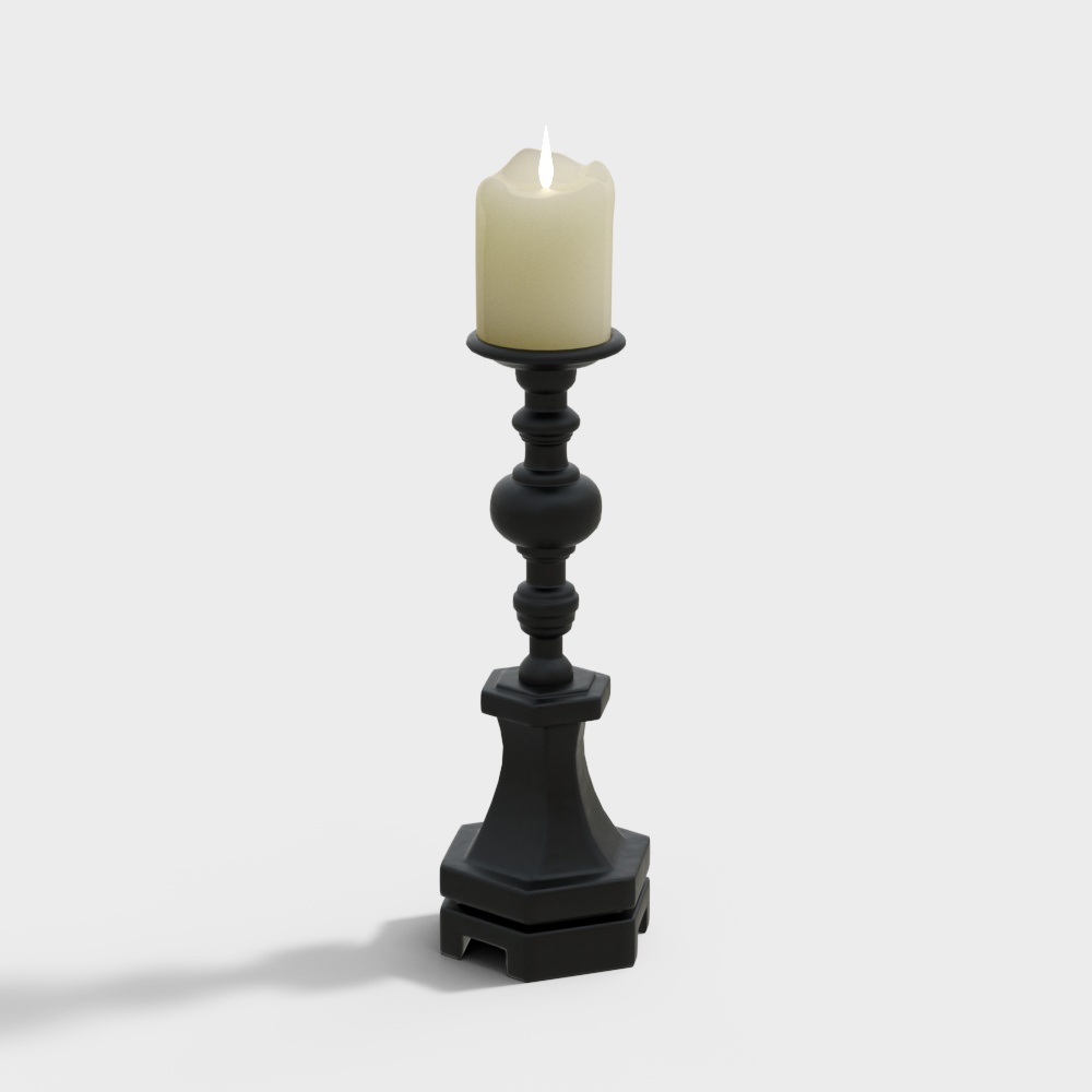 Vintage Candle Holder 3D model