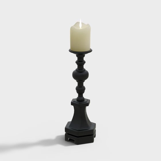 Vintage Candle Holder 3D model