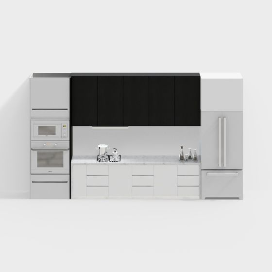 Modern Minimalist Kitchen 3D model