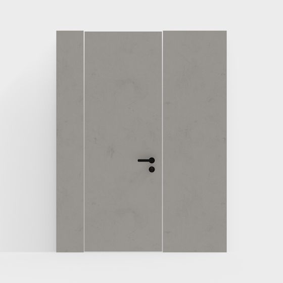 Sleek Minimalist 3D Door Model for Interior Design