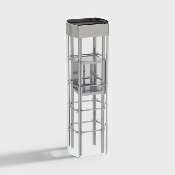Stylish Transparent Elevator 3D model for Modern Spaces