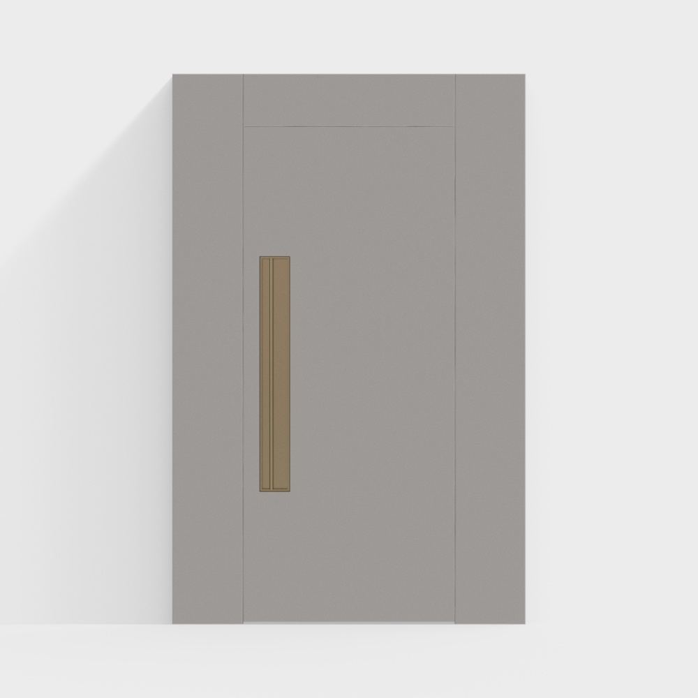 Elegant Minimalist Door 3D model for Urban Interiors