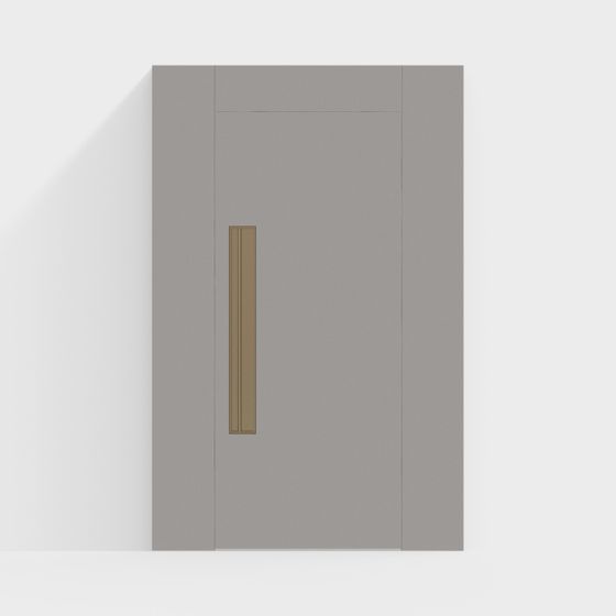 Elegant Minimalist Door 3D model for Urban Interiors