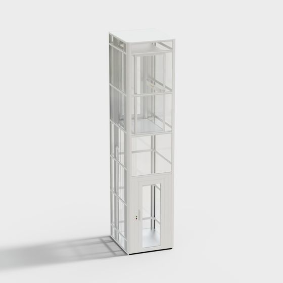 Sleek Modern Elevator 3D model for Urban Spaces