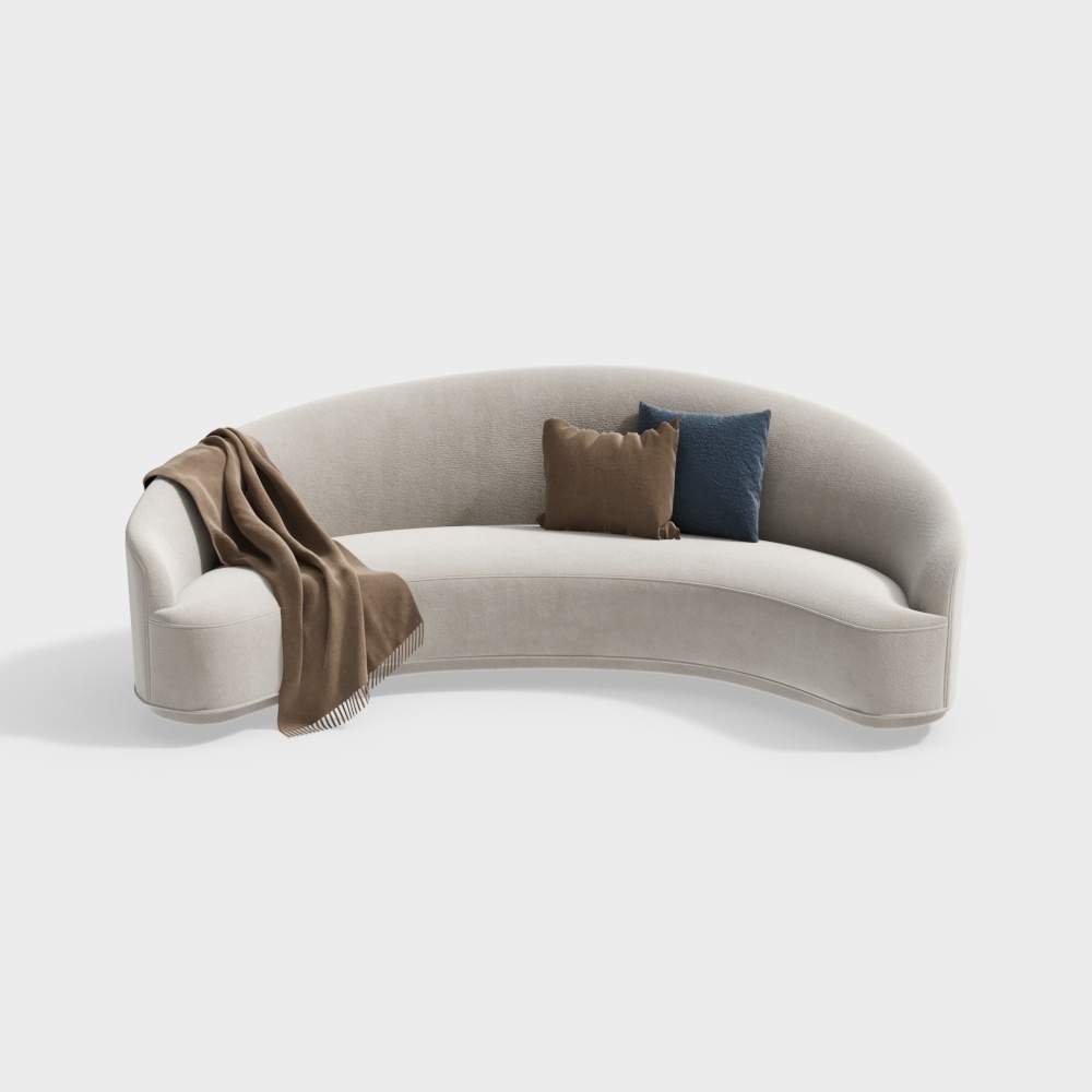 Wabi-sabi curved sofa-wx
