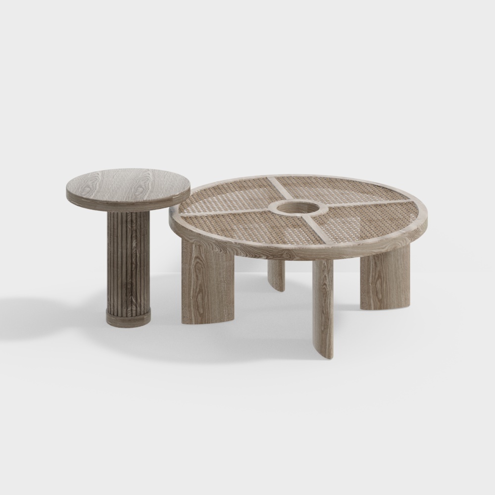 Wabi-sabi coffee table combo-wx