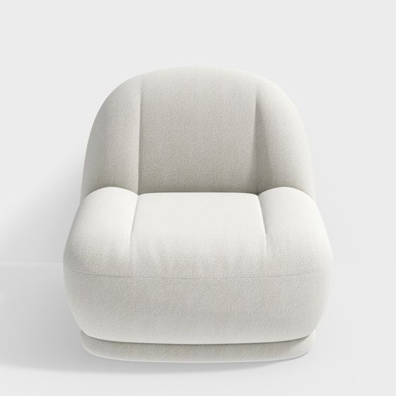 Teddy Velvet Single Sofa 3D Model for Cozy Interiors