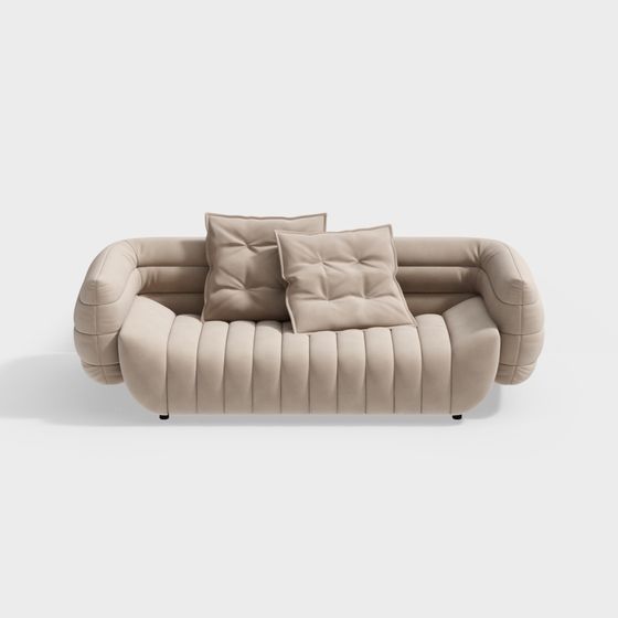 Contemporary Low-Polygon Sofa 3D model for Stylish Homes