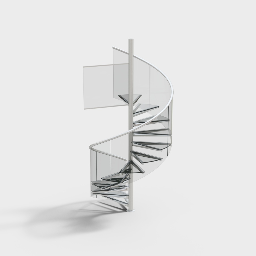 Escalier en verre moderne