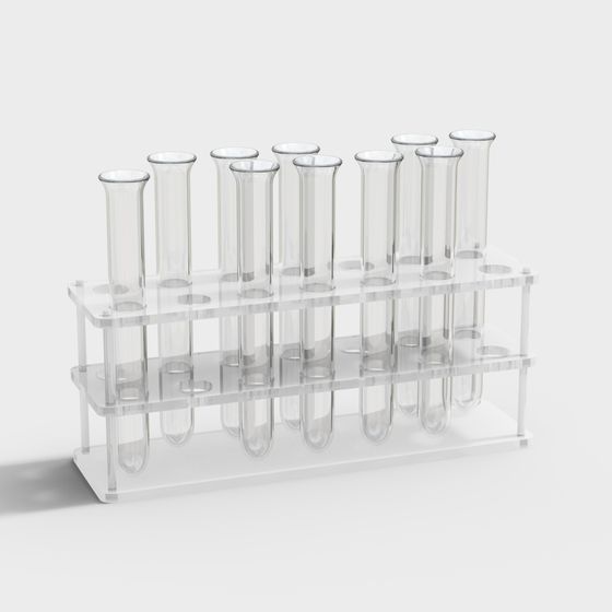 Elegant Test Tube Rack 3D model for Professional Labs