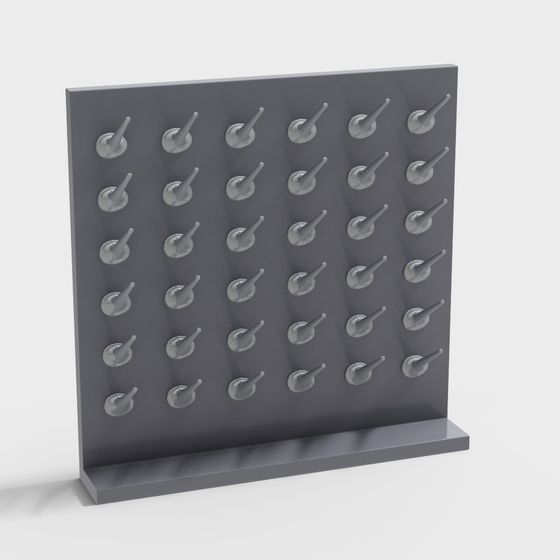 Modern Laboratory Hook 3D Model in Gray