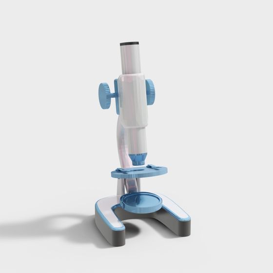 Low Poly Microscope 3D model for Creative Projects