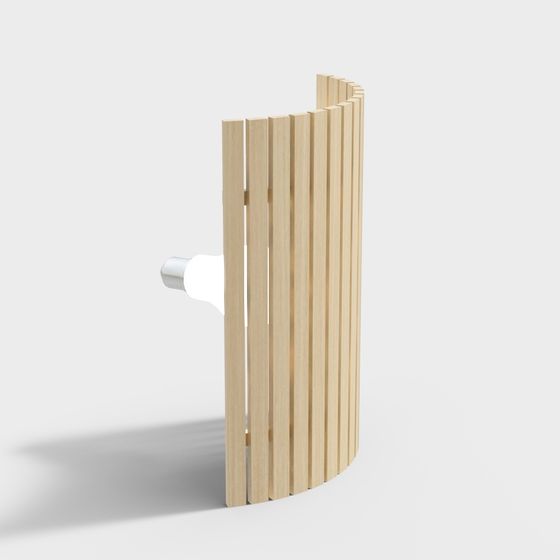 Elegant Wooden Lamp Post 3D model for Creative Use