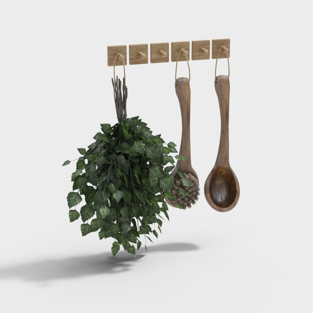 Modern sauna wall hooks