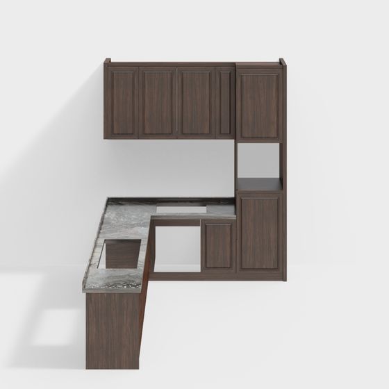 City Corner Bookshelf 3D model