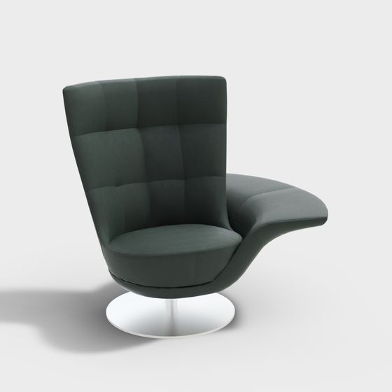 Stylish Streamlined Sofa Chair 3D model