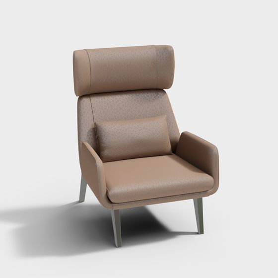 Stylish Low-Polygon 3D Armchair Model