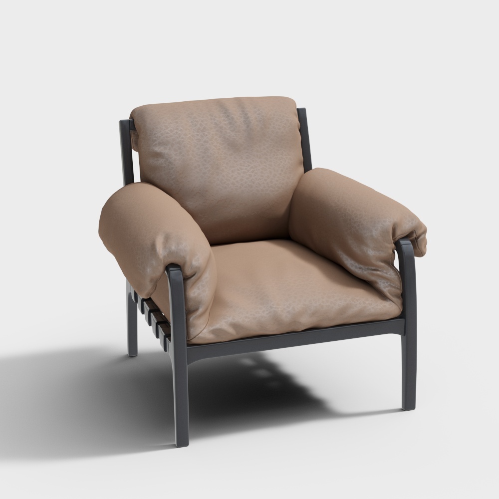 Stylish Low-Poly Lounge Chair 3D model