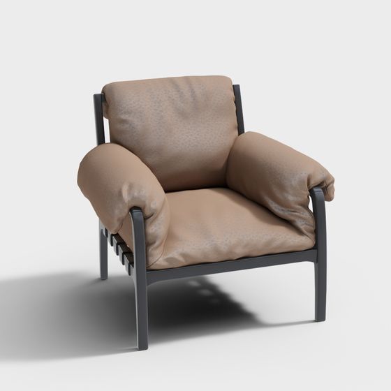 Stylish Low-Poly Lounge Chair 3D model