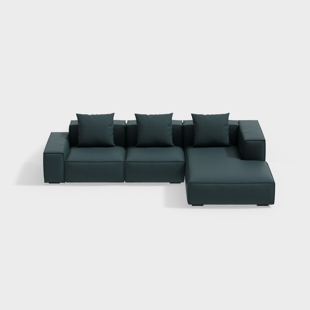 Mobili Cavallo Giallo + Serie 4 + Divano L Minimalista in Tofu + 50-A1-C3