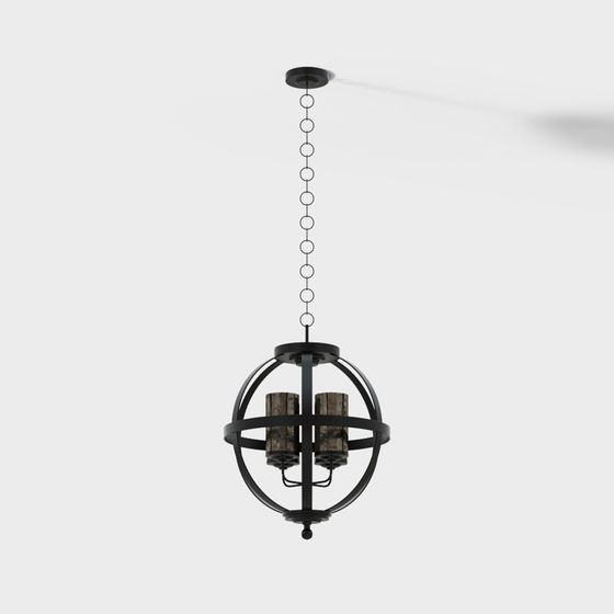 Stylish Low-Poly Hanging Lamp 3D model