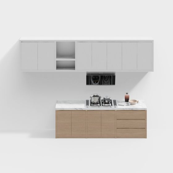 Modern Minimalist Kitchen 3D model
