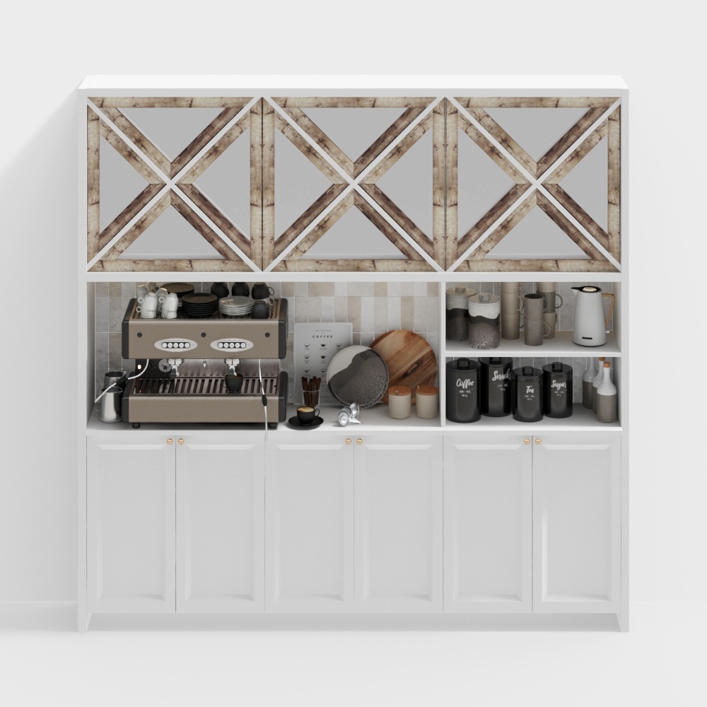 Modern coffee shop operator's station