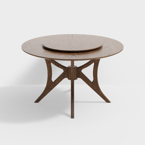 Mid-Century Modern Round Table 3D model for Contemporary Spaces