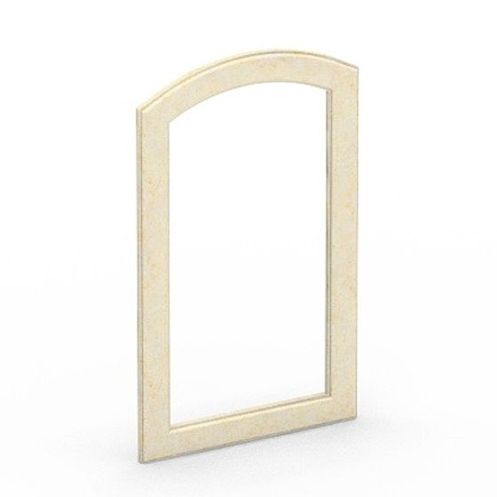 White Curved Window Cover 3D Model
